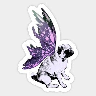 Pug Fairy Sticker